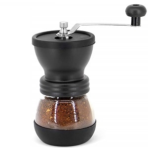 maison and white manual coffee grinder