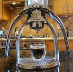 Roks Espresso Coffee Maker in the kitchen